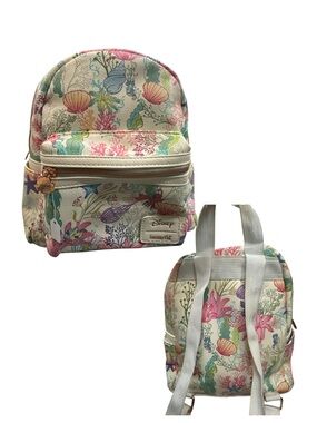 Loungefly Little Mermaid Underwater Print Kids Backpack - Cream/Pastel
